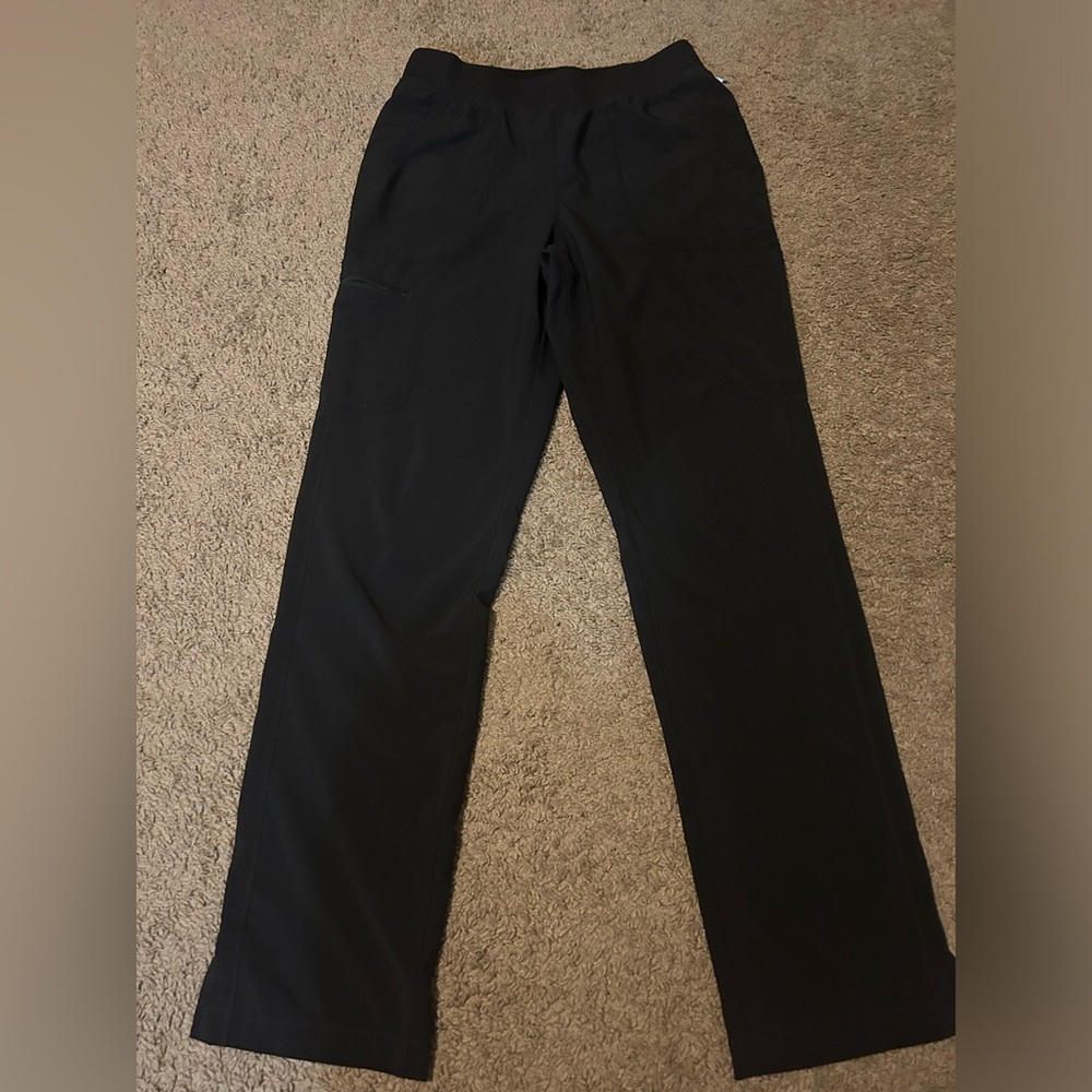 Black infinity scrub pants